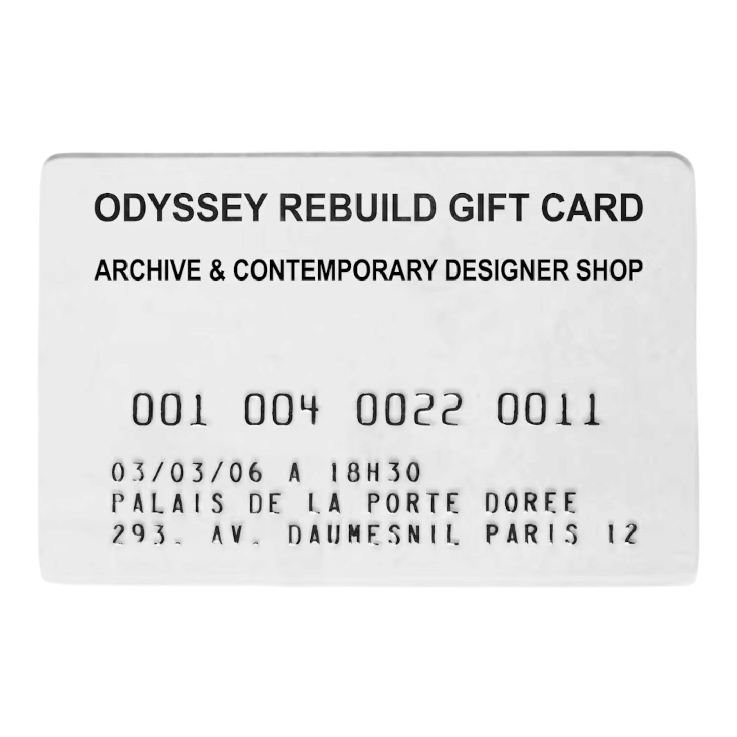 Odyssey Rebuild Gift Card